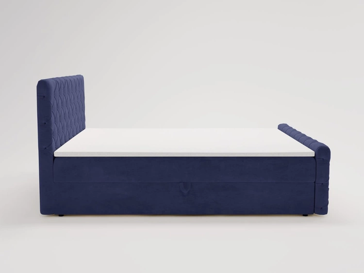 Boxspringbett mit Bettkasten 180x200 Lunaris Blau