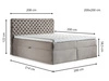 Boxspringbett mit Bettkasten 200x200 Cleo Rot