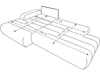 Ecksofa L-Form mit Schlaffunktion und Bettkasten Lisso Rechts Grün