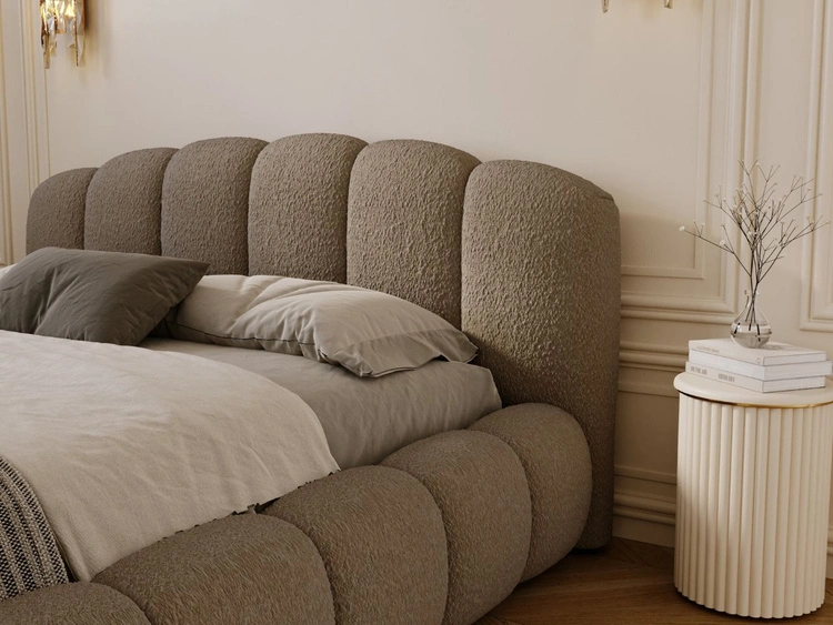 Polsterbett mit Stauraum und Lattenrost 180x200 Cloud Soft Braun