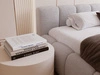 Polsterbett ohne Bettkasten mit Lattenrost 180x200 Cloud Low aus Bouclé-Stoff Grau