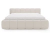 Polsterbett ohne Bettkasten mit Lattenrost 160x200 Cloud Low aus Bouclé-Stoff Beige
