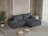 Ecksofa L-Form Rechts mit Schlaffunktion und Bettkasten Caleo Grau