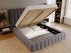 Polsterbett mit Bettkasten und Lattenrost 120x200 Rotto Grau