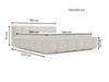 Polsterbett ohne Bettkasten mit Lattenrost 160x200 Cloud Low aus Bouclé-Stoff Dunkelbeige