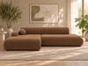 Ecksofa L-Form mit Schlaffunktion und Bettkasten Lisso Links Terrakotta