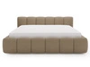 Polsterbett ohne Bettkasten mit Lattenrost 160x200 Cloud Low aus Bouclé-Stoff Braun