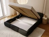 Polsterbett mit Bettkasten und Bettrost 140x200 Sweet Low Schwarz