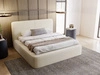 Polsterbett mit Bettkasten und Lattenrost 160x200 Amaro Beige