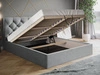 Polsterbett mit Bettkasten und Lattenrost 160x200 Selva Dunkelblau