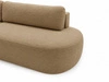 Ecksofa L-Form Links mit Schlaffunktion und Bettkasten Aurio O Hellbraun