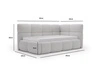 Gepolstertes Jugend-Einzelbett mit Bettkasten und Holzrost 90x200 Modo One Links Braun