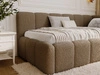 Jugendbett Einzelbett mit Bettkasten und Lattenrost 90x200 Cloud One Braun Bouclé-Stoff 