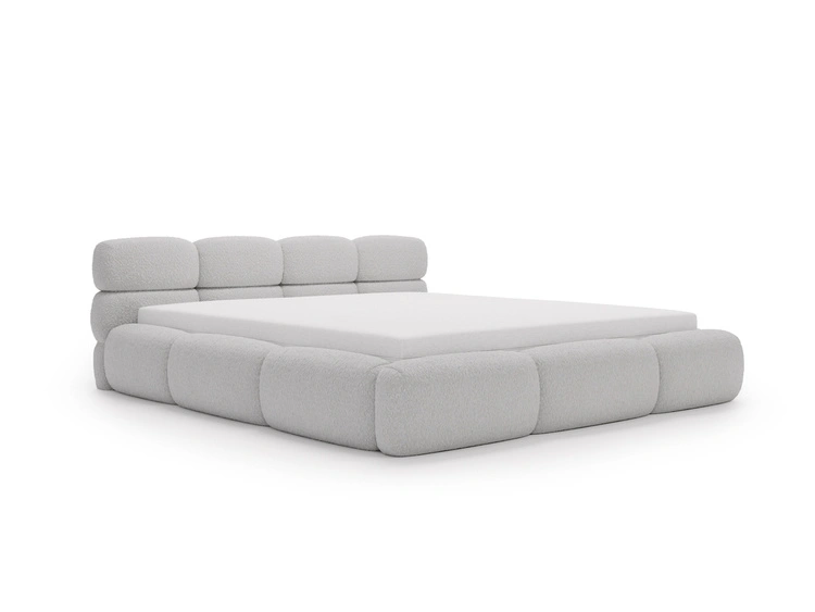 Polsterbett mit Bettkasten und Bettrost 160x200 Sweet Low Grau