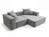 Ecksofa L Rechts Vellaro Grau