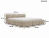 Polsterbett mit Bettkasten und Bettrost 200x200 Sweet Low Beige