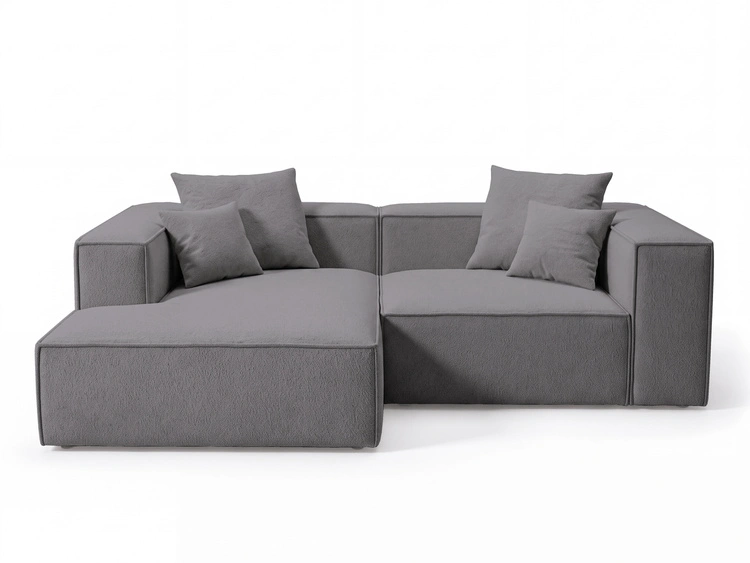 Ecksofa L Links Vellaro Dunkelgrau