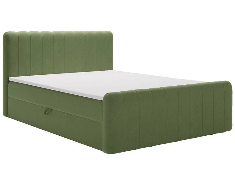 Boxspringbett mit Bettkasten 140x200 Osteno Grün