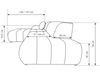 Ecksofa L-Form mit Schlaffunktion und Bettkasten Lisso Links Cremefarben