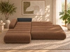 Ecksofa L-Form mit Schlaffunktion und Bettkasten Lisso Links Terrakotta