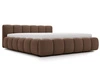 Polsterbett ohne Bettkasten mit Lattenrost 120x200 Cloud Low aus Samtstoff Braun