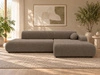 Ecksofa L-Form mit Schlaffunktion und Bettkasten Lisso Rechts Braun