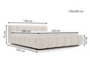 Polsterbett ohne Bettkasten mit Lattenrost 120x200 Cloud Low aus Samtstoff Grau