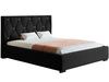 Polsterbett mit Bettkasten und Lattenrost 180x200 Tasso Schwarz