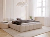 Polsterbett ohne Bettkasten mit Lattenrost 180x200 Cloud Low aus Bouclé-Stoff Beige