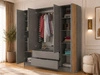 Kleiderschrank 206 cm Macron Grau, Artisan Eiche